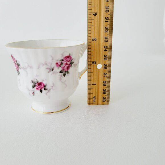 Vintage Princess House Teacup & Saucer, 2 Sets, Windsor Rose, Shabby Chic Floral - Picture 9 of 15